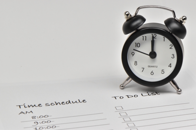 ライフスタイルにおける時間管理