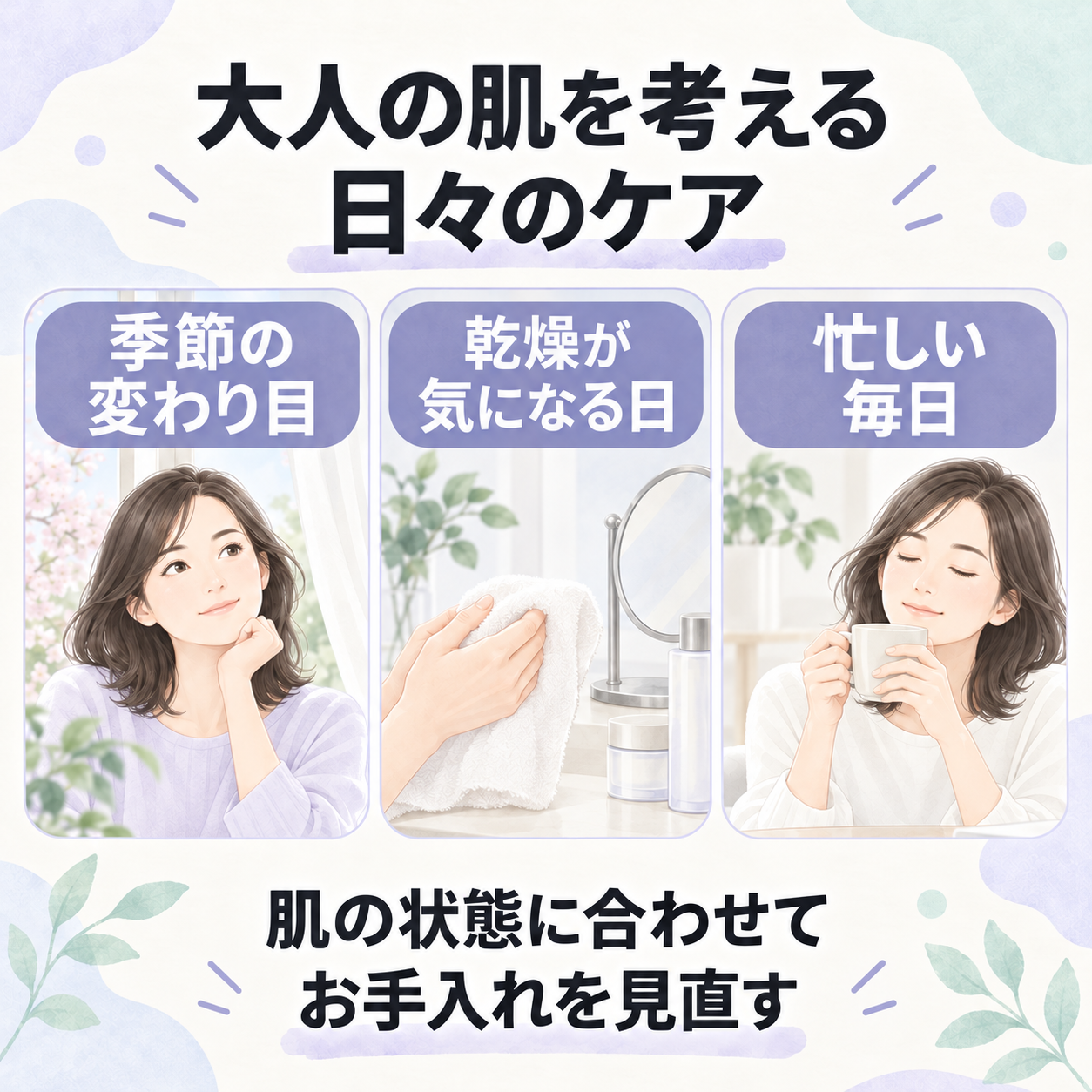 なぜ大人の肌に肌荒れケアが必要なの？の図解
