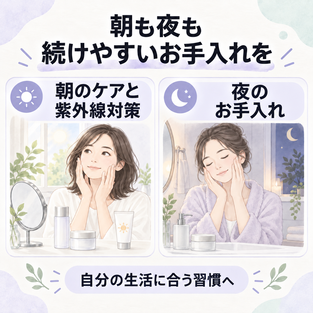 毎日の積み重ねが未来の肌印象をつくるの図解